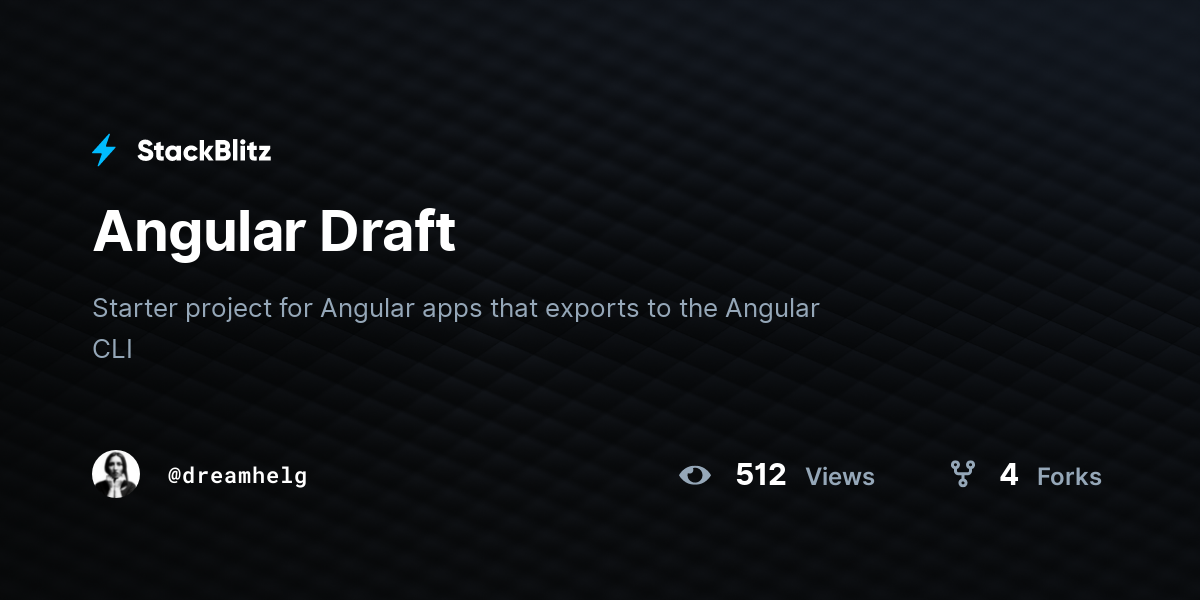 Angular Draft - StackBlitz