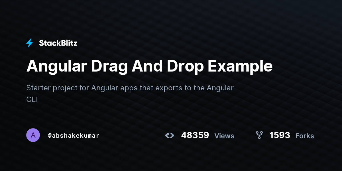 Angular Drag And Drop Example