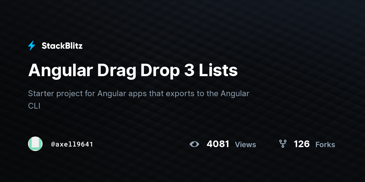 Angular Drag Drop 3 Lists - StackBlitz