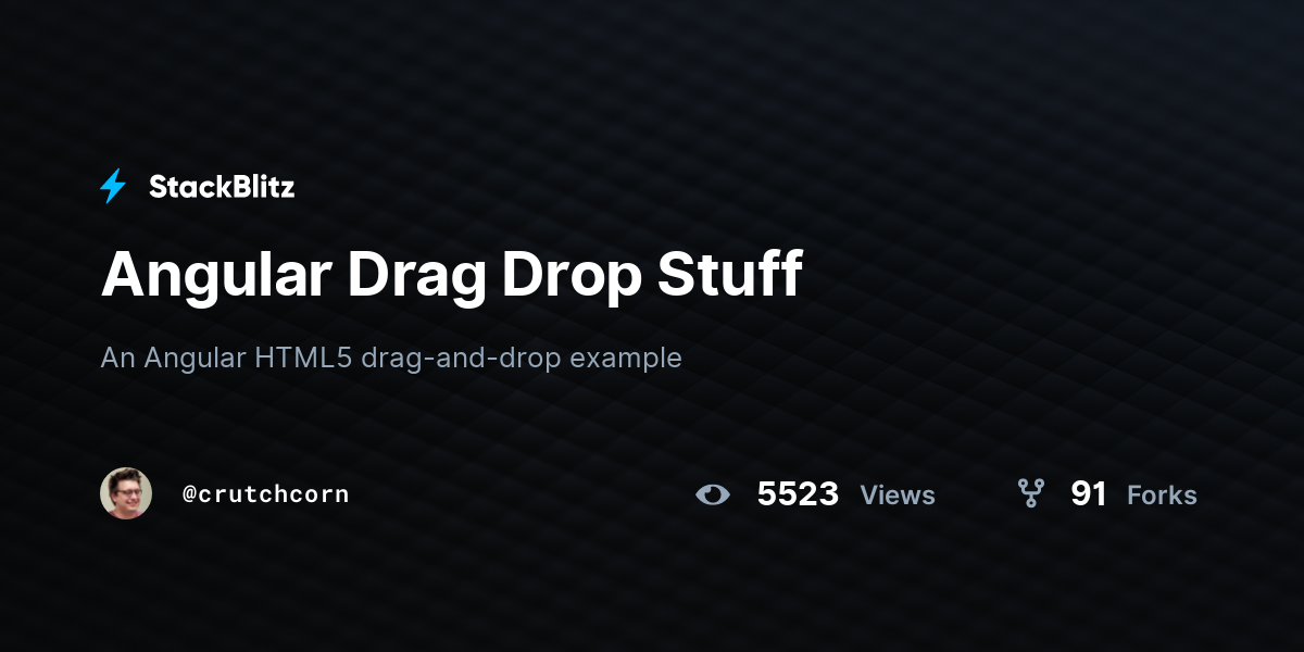 Angular Drag Drop Stuff - StackBlitz