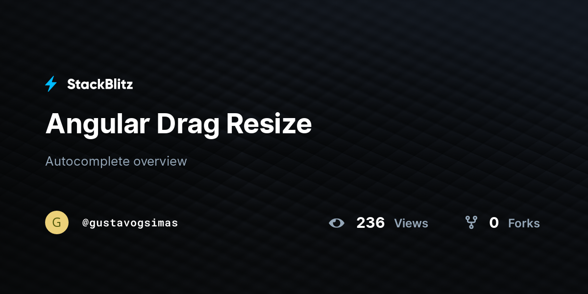 Angular Drag Resize - StackBlitz