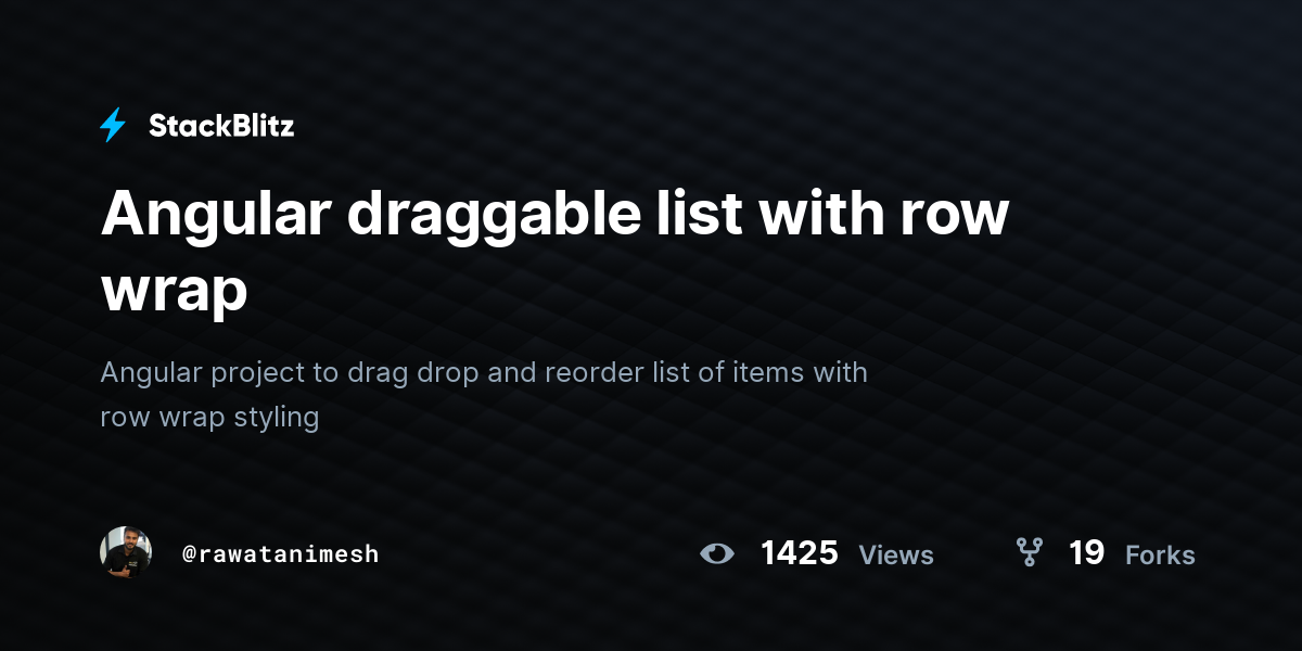 Angular draggable list with row wrap - StackBlitz