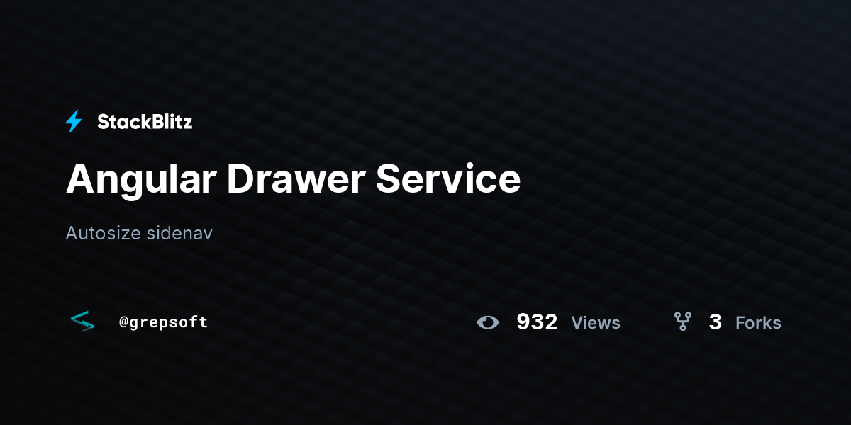 Angular Drawer Service - StackBlitz