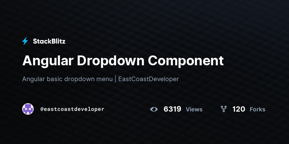 Angular Dropdown Component - StackBlitz