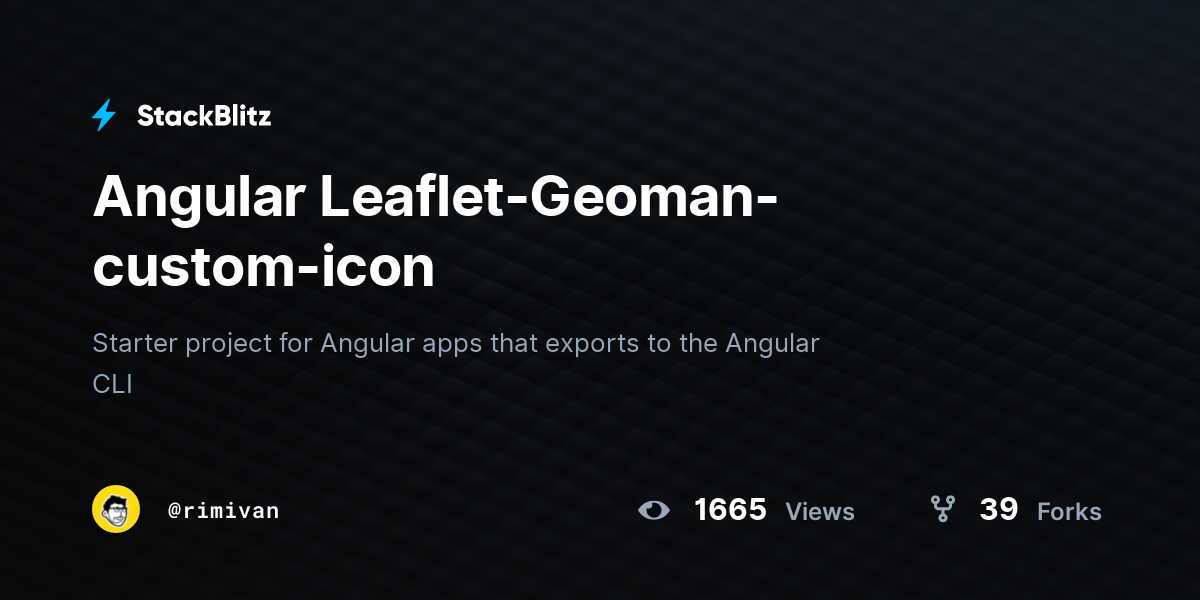 Angular Leaflet-Geoman-custom-icon - StackBlitz