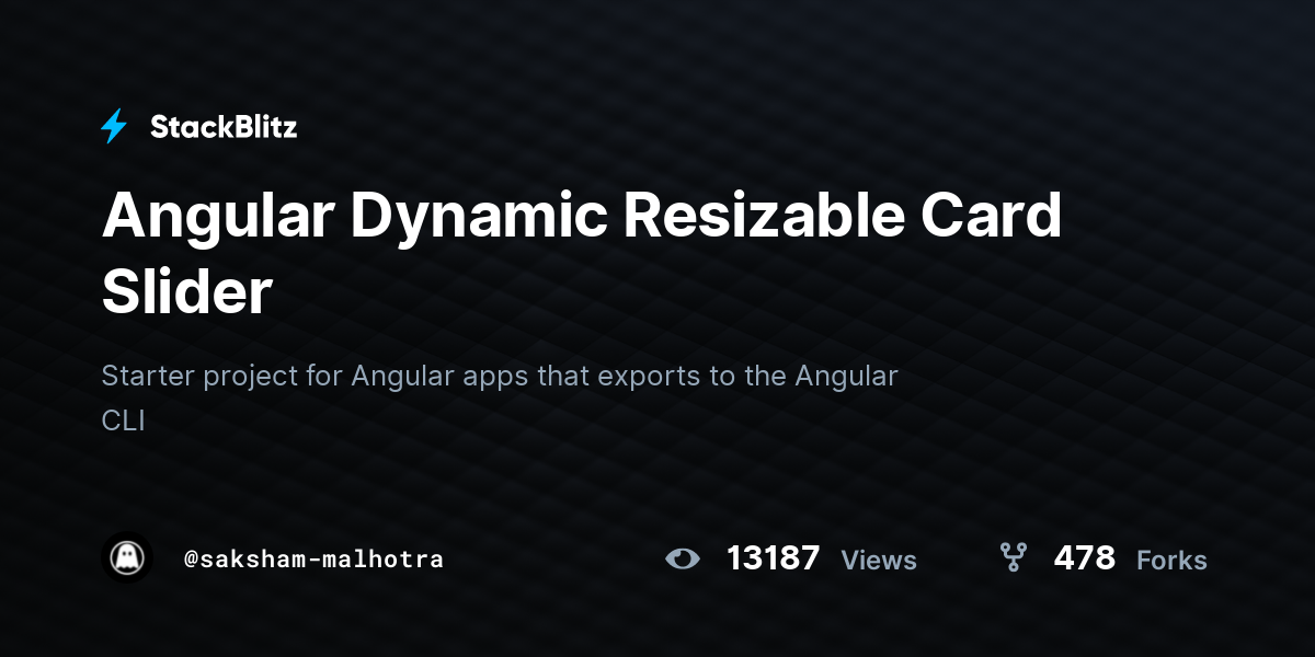 Angular Dynamic Resizable Card Slider - StackBlitz
