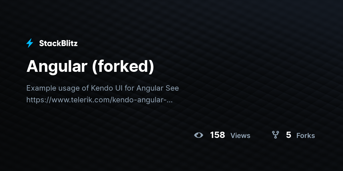 Angular (forked) - StackBlitz