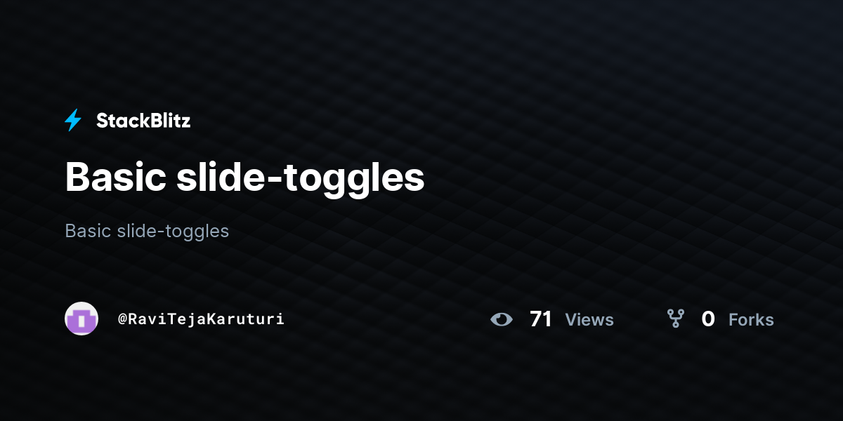 Basic slide-toggles - StackBlitz