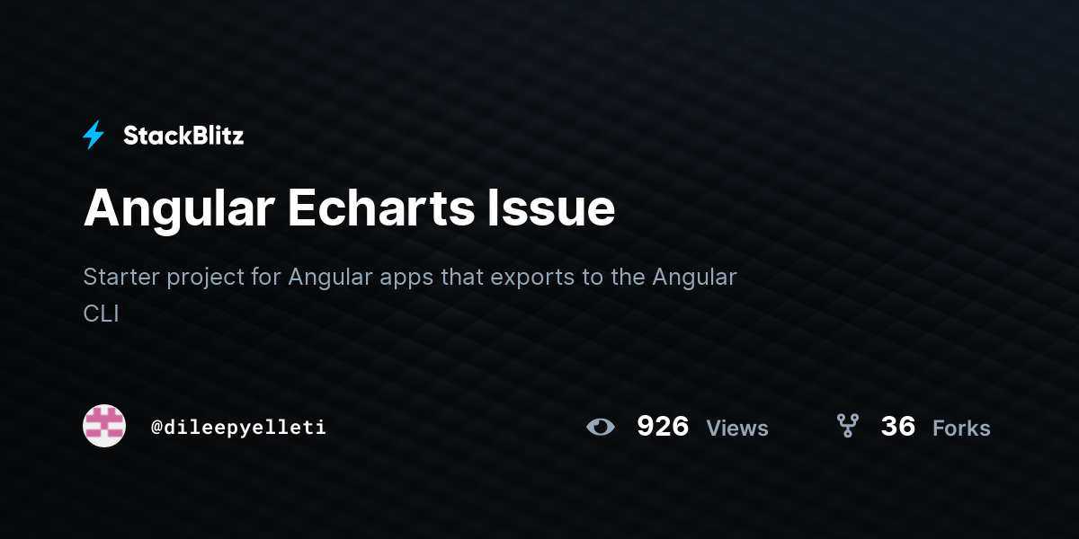 Angular Echarts Issue - StackBlitz