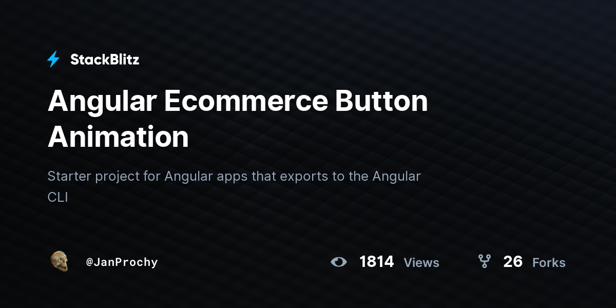 Angular Ecommerce Button Animation - StackBlitz