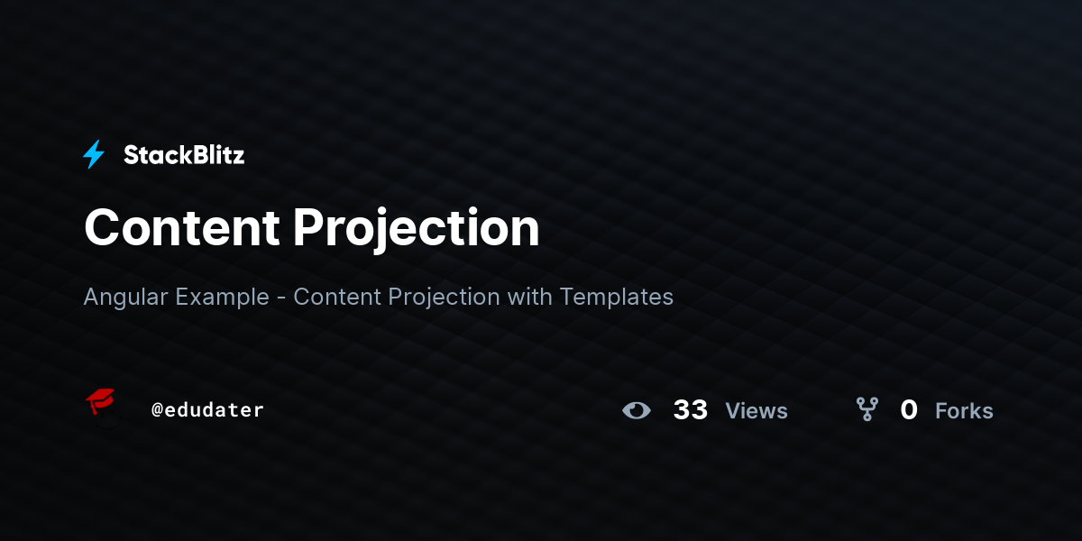 angular conditional content projection stackblitz