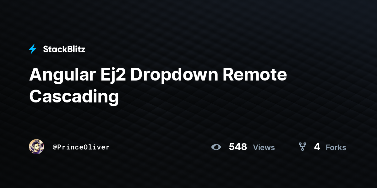 Angular Ej2 Dropdown Remote Cascading - StackBlitz
