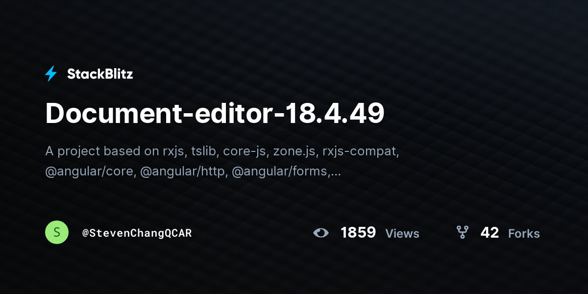 Document-editor-18.4.49 - StackBlitz