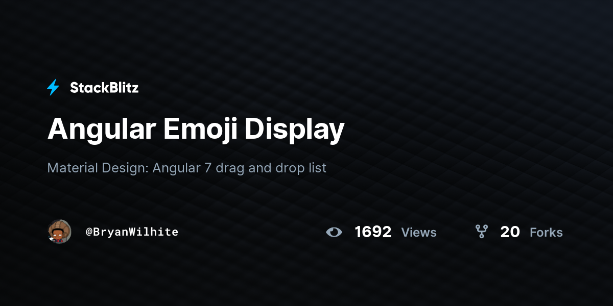 Angular Emoji Display - StackBlitz