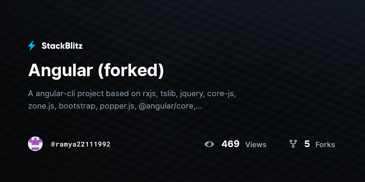Angular (forked) - StackBlitz