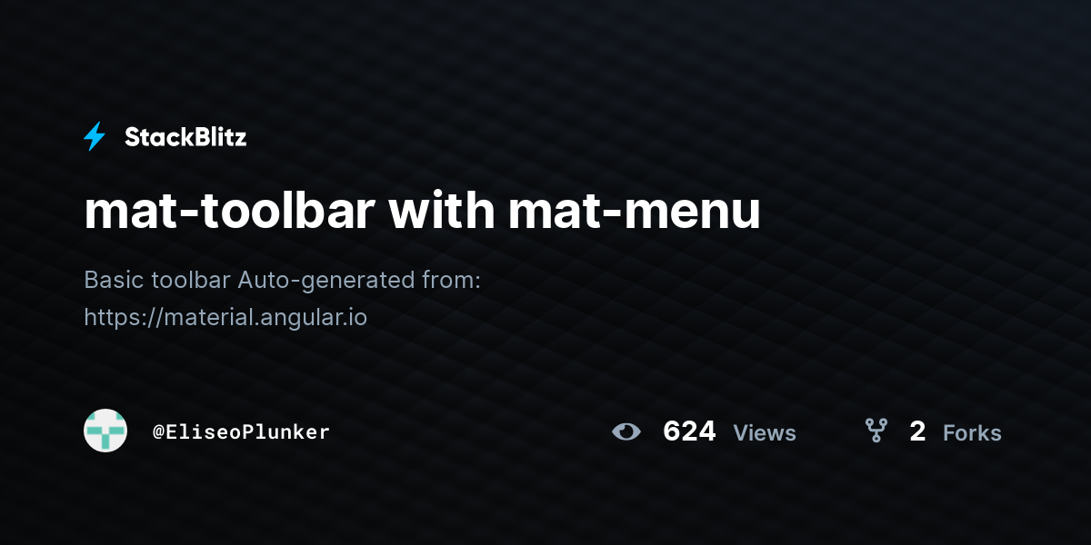 mat-toolbar with mat-menu - StackBlitz