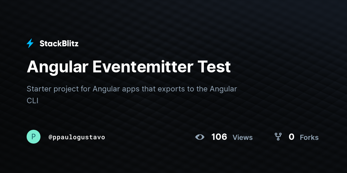 Angular Eventemitter Test - StackBlitz