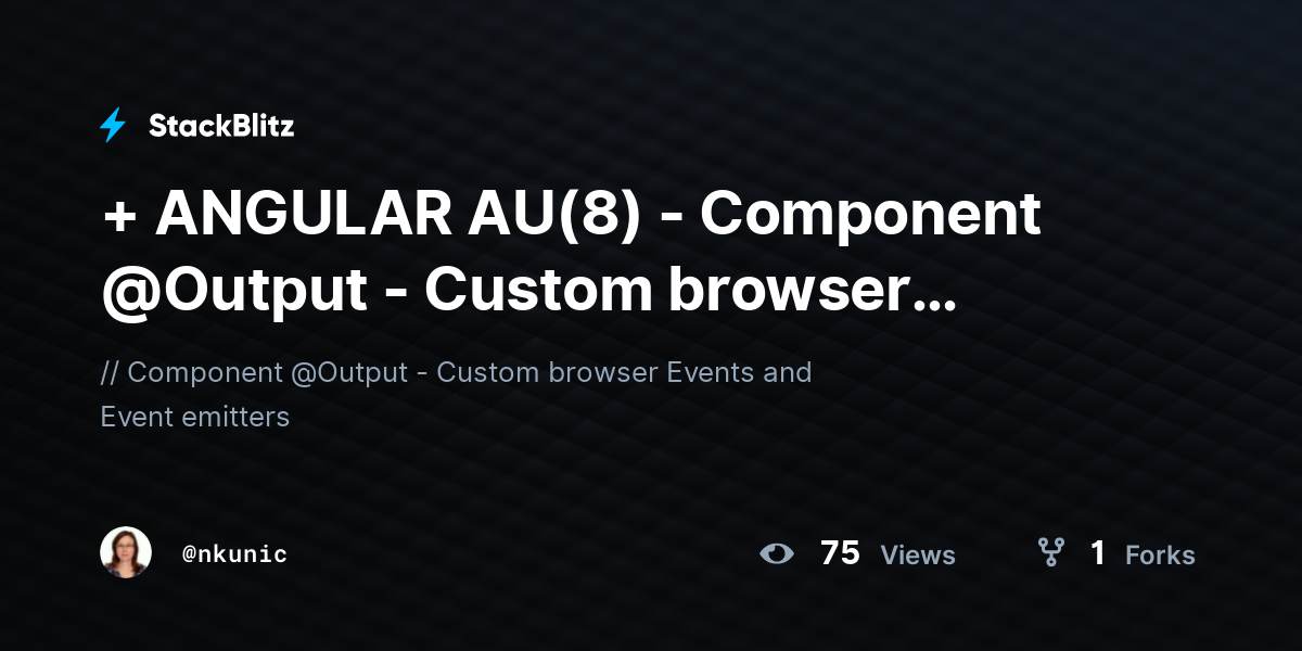  angular au 8 component output custom browser events and event
