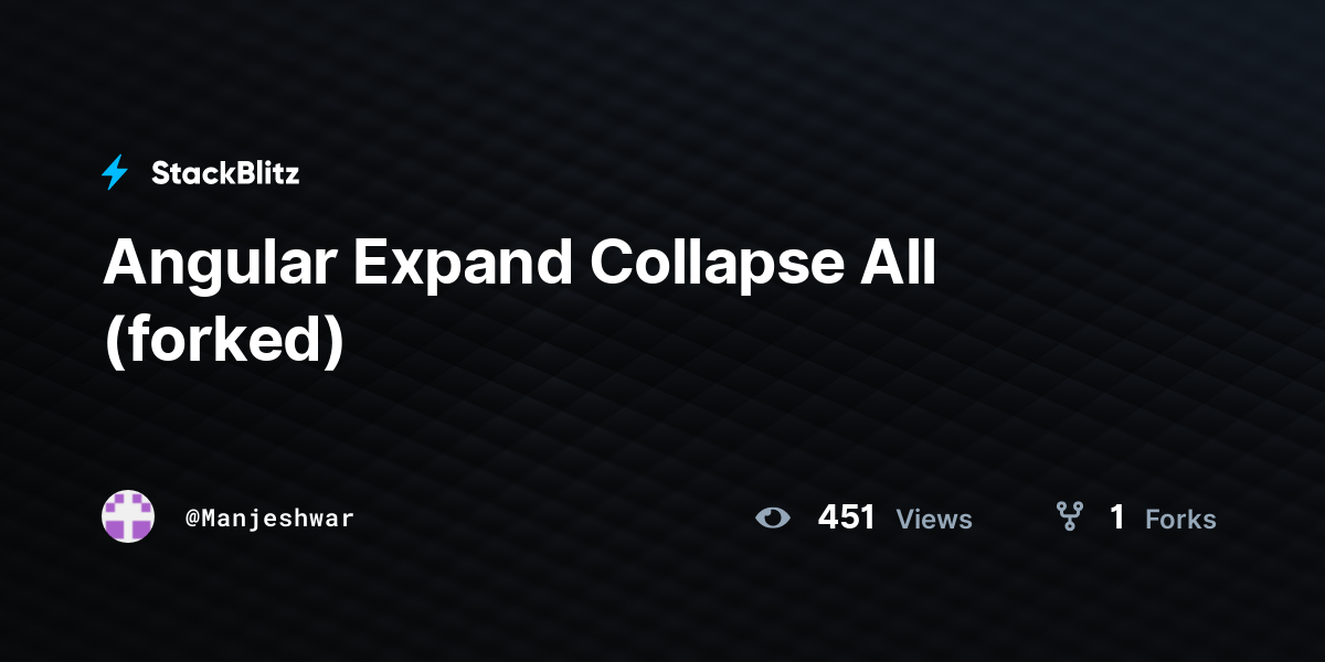 Angular Expand Collapse All (forked) - StackBlitz