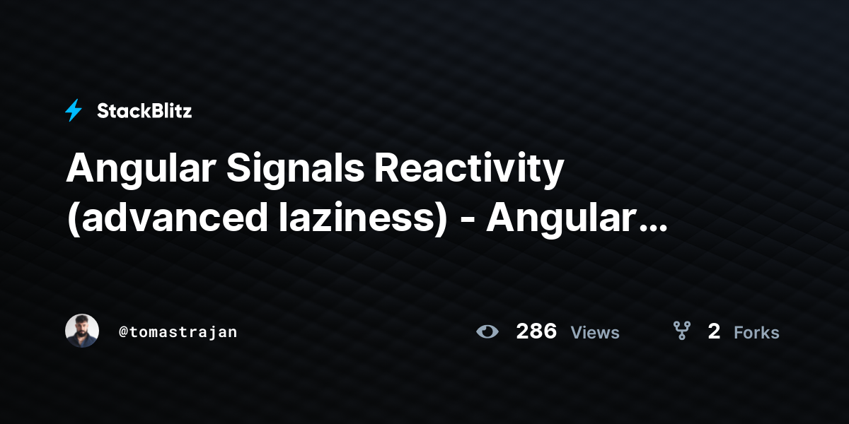 Angular Signals Reactivity (advanced laziness) - Angular Experts ...