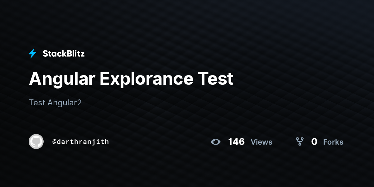 Angular Explorance Test - StackBlitz
