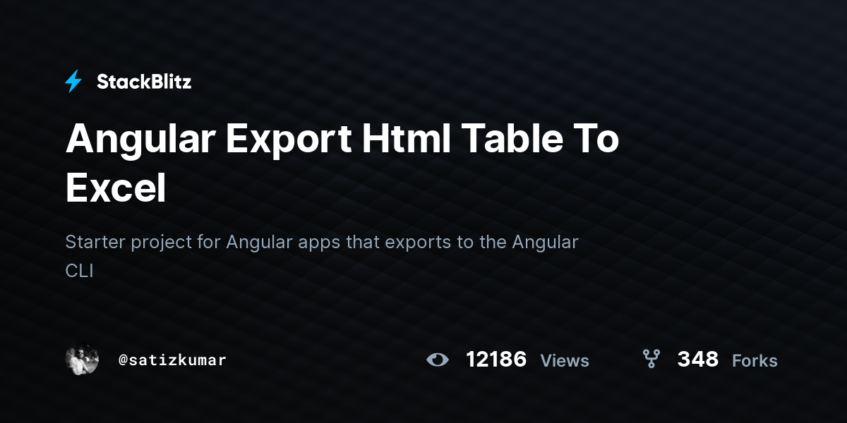 export html table to excel in angular