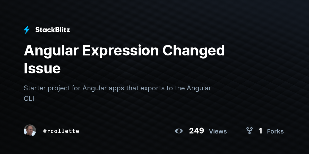 Angular Expression Changed Issue - StackBlitz
