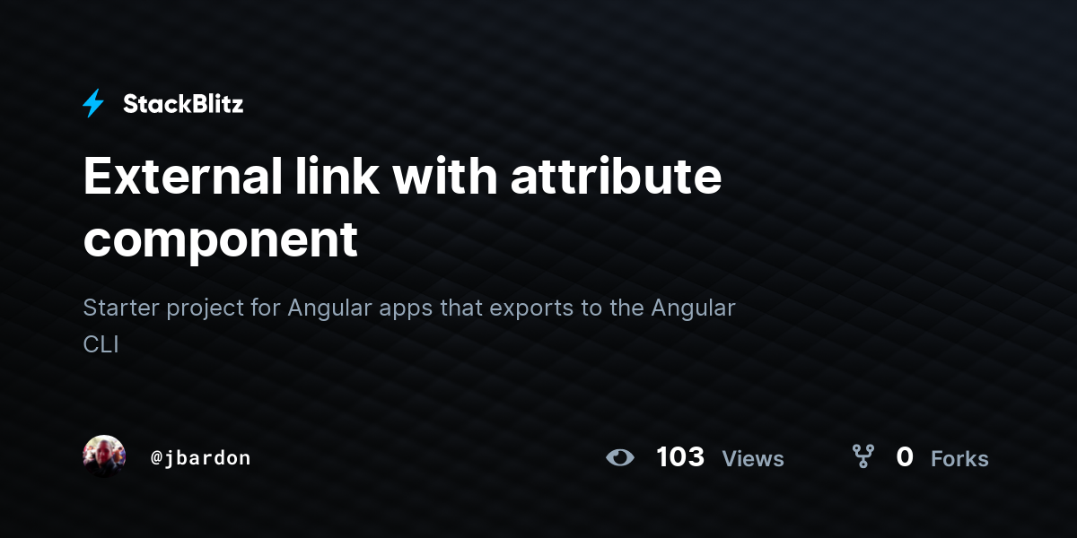 External link with attribute component - StackBlitz