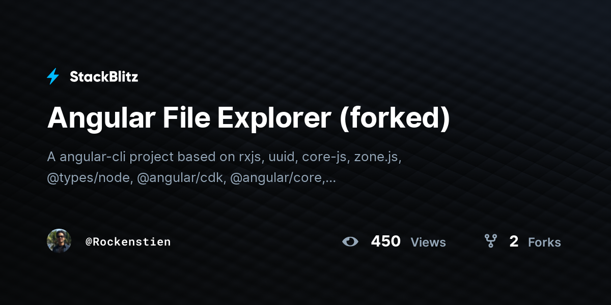 Angular File Explorer (forked) - StackBlitz