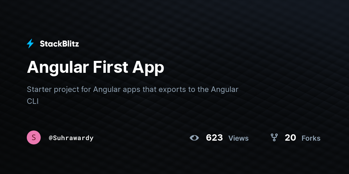 Angular First App - StackBlitz
