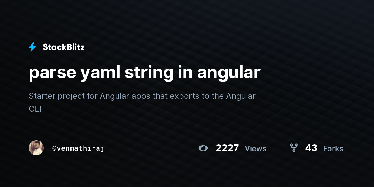 parse-yaml-string-in-angular-stackblitz