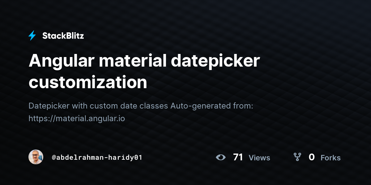 angular-material-datepicker-customization-stackblitz