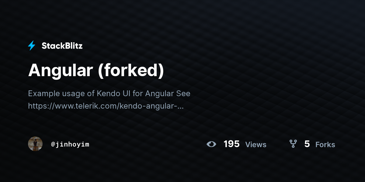 Angular (forked) - StackBlitz