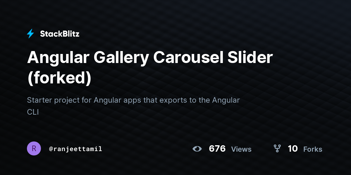 Angular Gallery Carousel Slider (forked) - StackBlitz