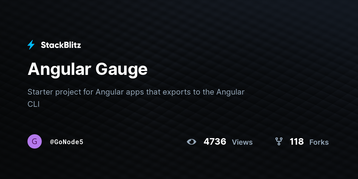 Angular Gauge - StackBlitz