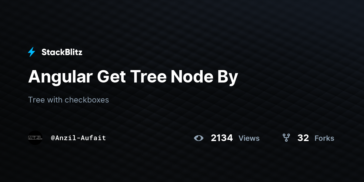Angular Get Tree Node By - StackBlitz
