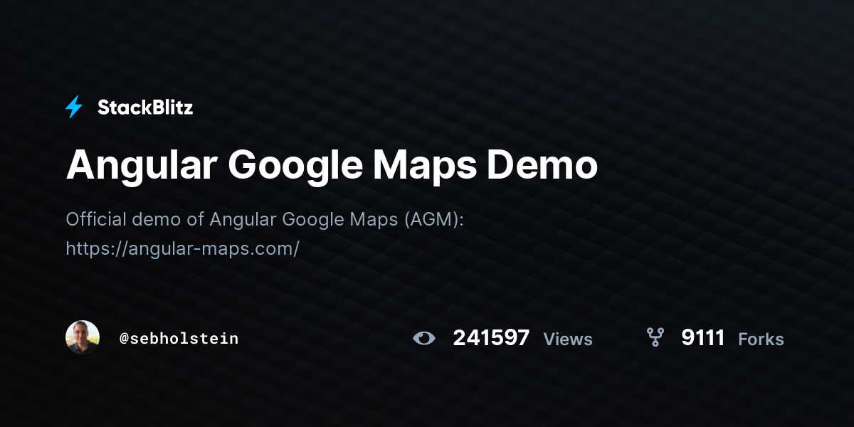 Angular Google Maps Demo StackBlitz   Fa0a17ceb32445f8a847117810659f26