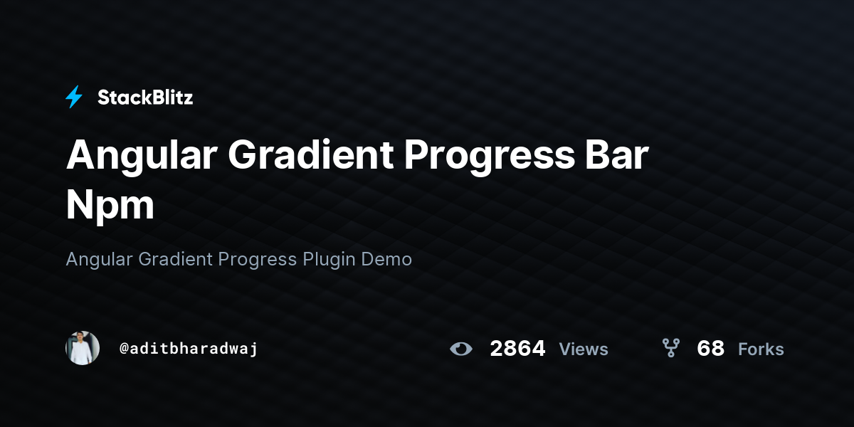 Angular Gradient Progress Bar Npm - StackBlitz