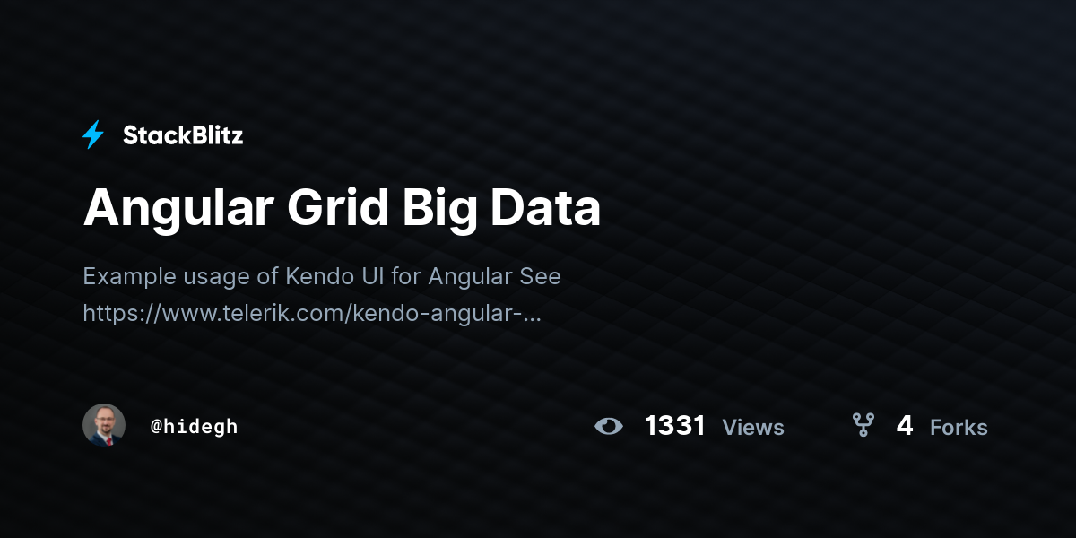 Angular Grid Big Data - StackBlitz