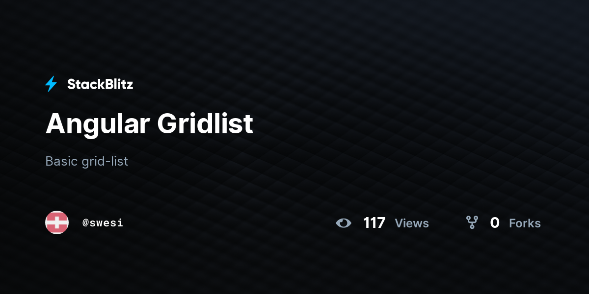 Angular Gridlist - StackBlitz