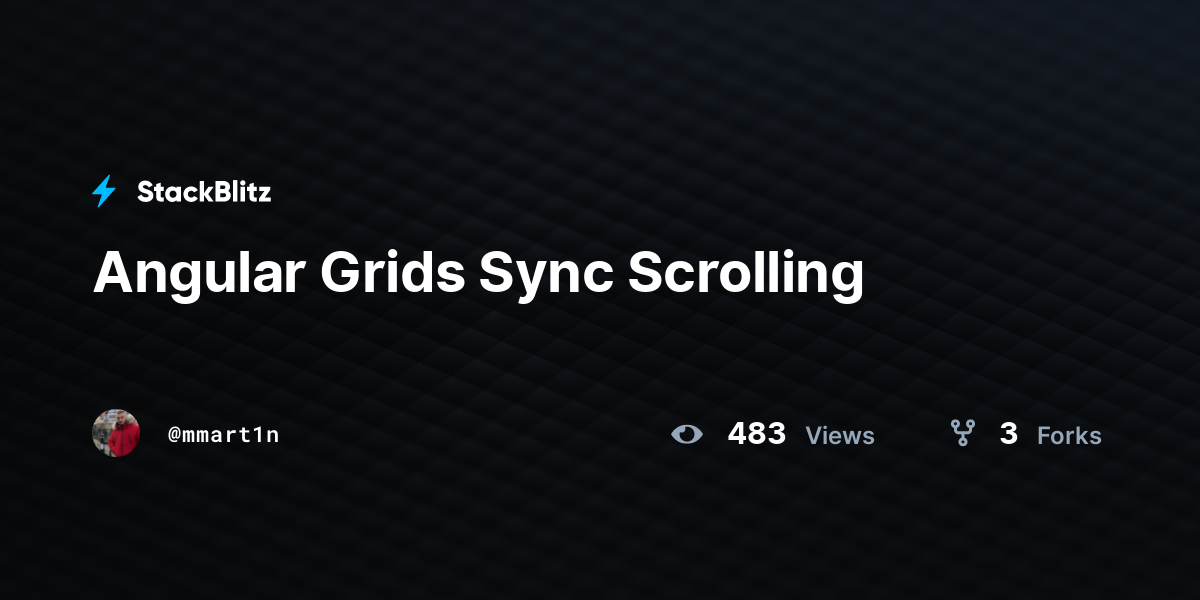 Angular Grids Sync Scrolling - StackBlitz