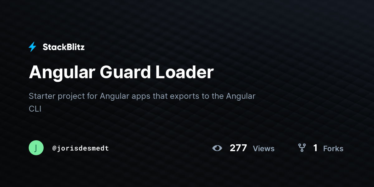 Angular Guard Loader - StackBlitz