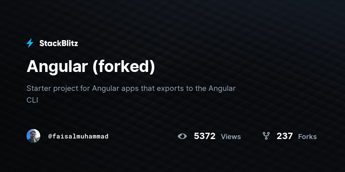 Angular (forked) - StackBlitz