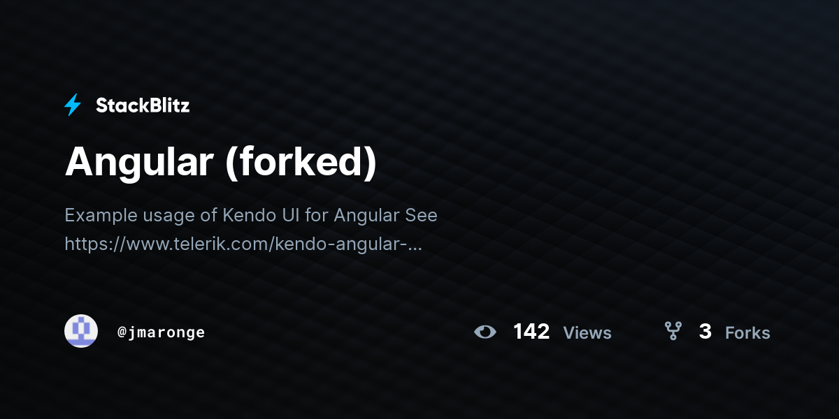 Angular (forked) - StackBlitz