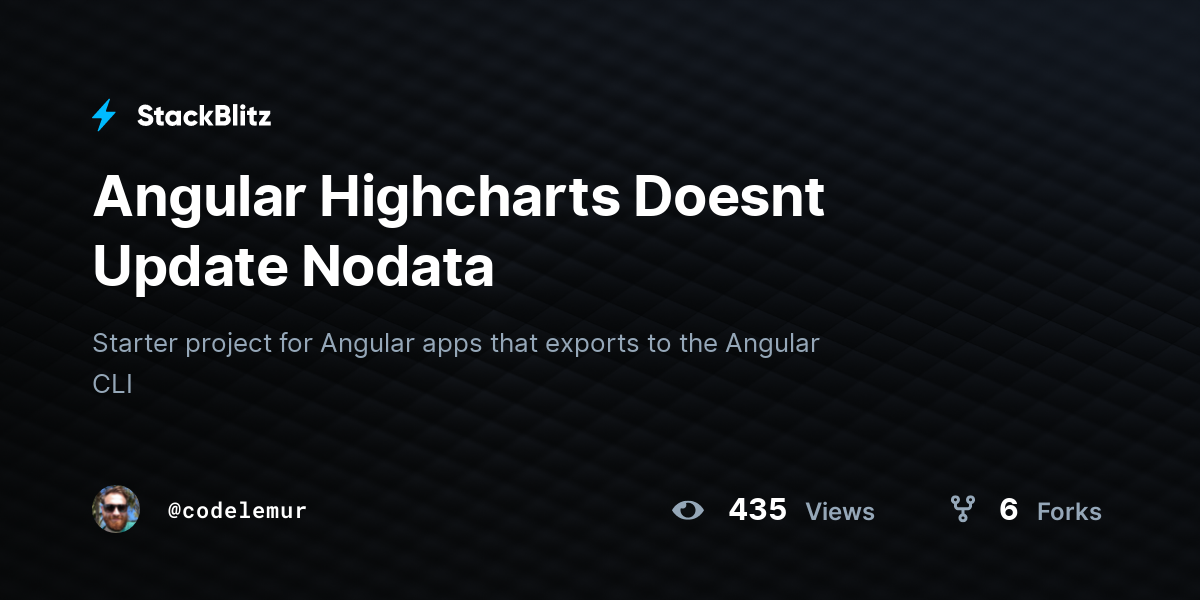 Angular Highcharts Doesnt Update Nodata - StackBlitz