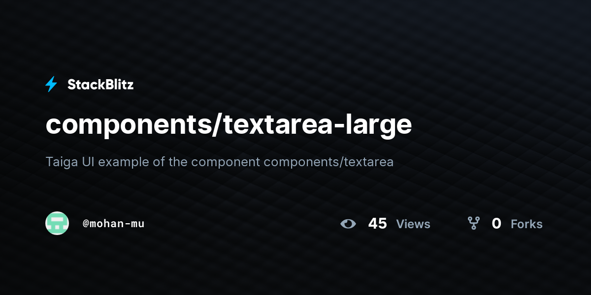 components/textarea-large - StackBlitz
