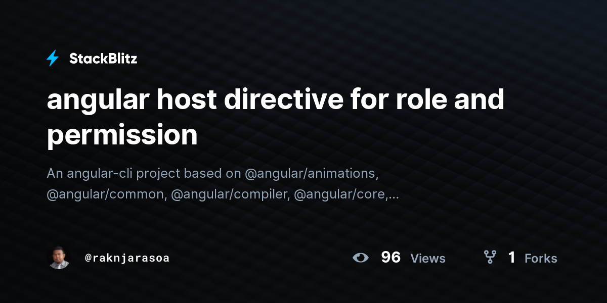 angular host directive for role and permission - StackBlitz