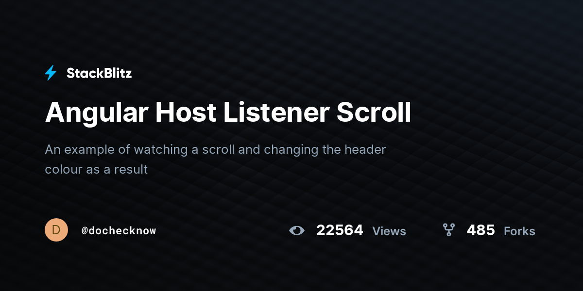 Angular Host Listener Scroll - StackBlitz
