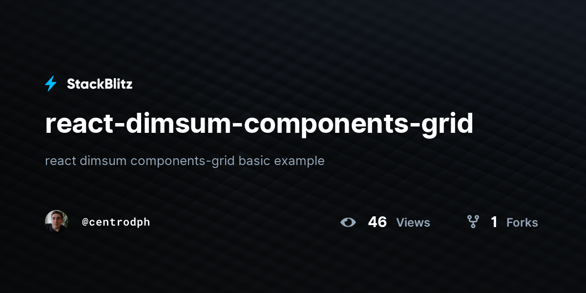 react-dimsum-components-grid - StackBlitz