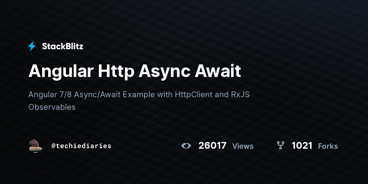 Angular Http Async Await - StackBlitz